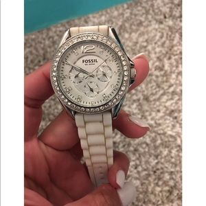 Fossil white watch
